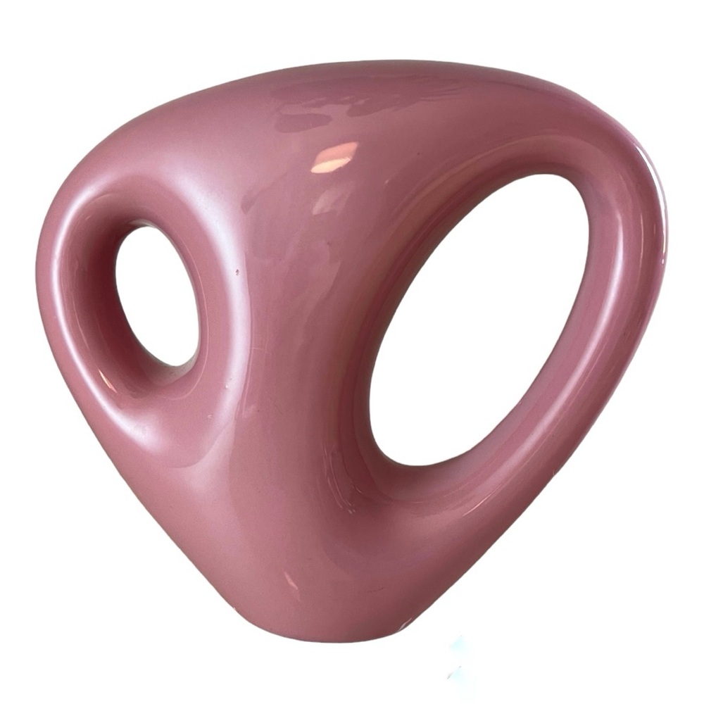 Haeger mauve floral vase and abstract style